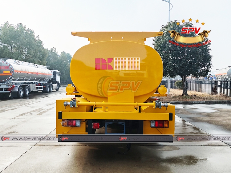 SPV-Vehicle - 8,000 Litres Fuel Bowser Truck - Rear Side View SPV-Vehicle - 8,000 Litres Fuel Bowser Truck - Rear Side View